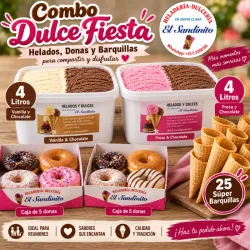 COMBO DOBLE HELADOS & DONAS "EL SANDINITO"