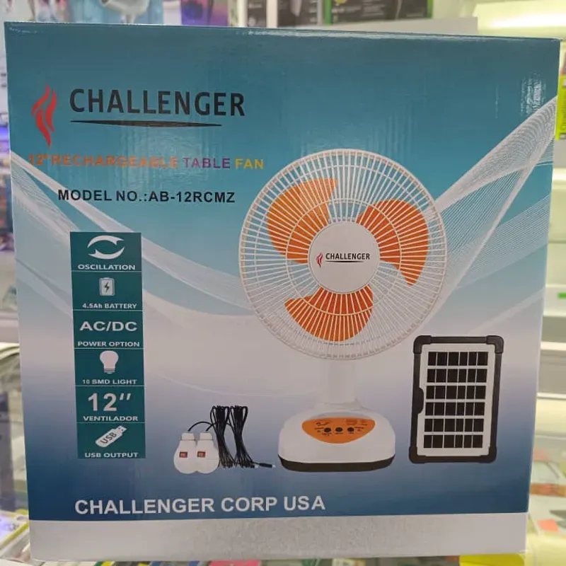 VENTILADOR RECARGABLE CHALLENGER 12"