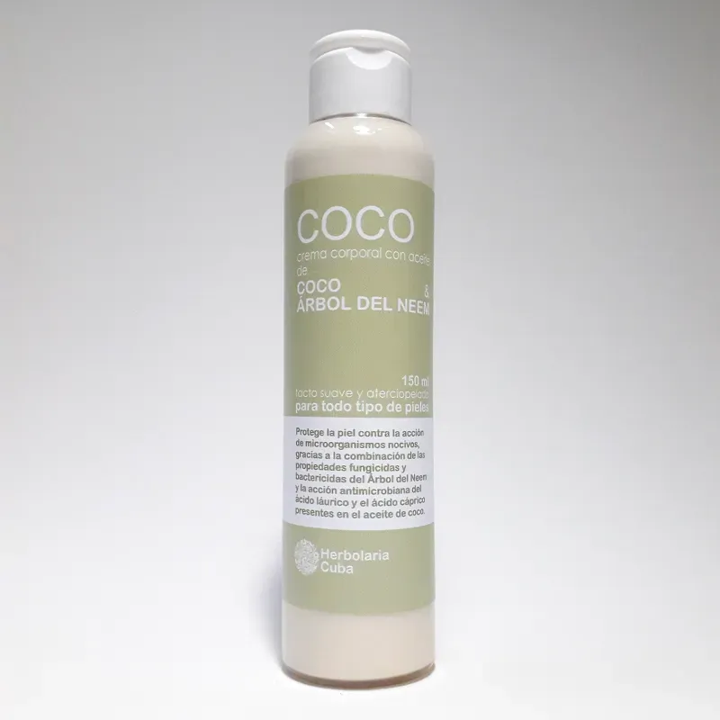 Crema corporal con Árbol del Neem y aceite de Coco