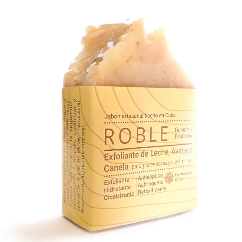 ROBLE exfoliante de Leche, Avena y Canela (90g)