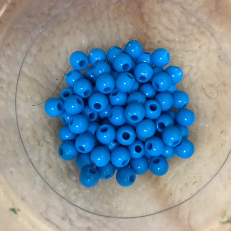 Perlas azul marino fuerte de 6 mm