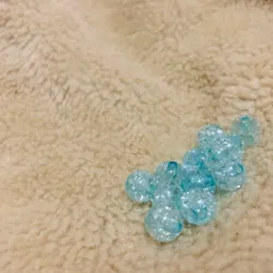 Perlas de cristal azul de 8 mm 