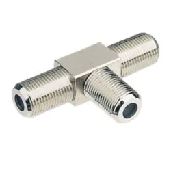Conector F triple (adaptador coaxial en T)
