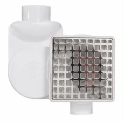 Sumidero de piso PVC con rejilla cromada