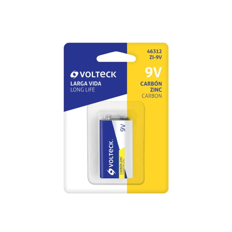 Batería zinc-carbón 9 V, VOLTECK