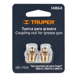 (Copilla) Tuercas para inyectores de grasa, 2 piezas, TRUPER