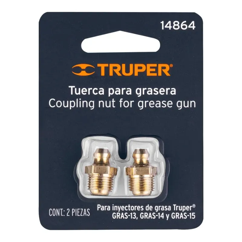 (Copilla) Tuercas para inyectores de grasa, 2 piezas, TRUPER