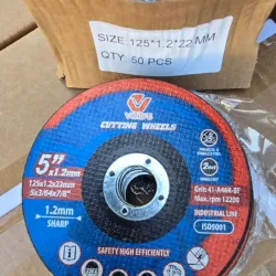 Disco de corte para metal 125*1,2*22mm