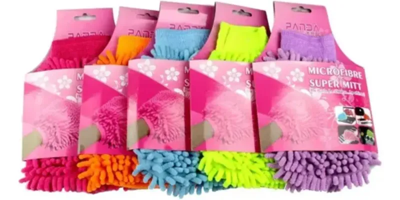 Guante de microfibra para lavado de autos y motos