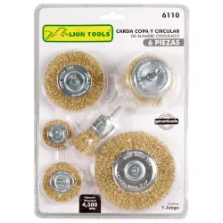 Juego de cepillos de acero de copa y circular