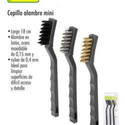 Juego de cepillos pequeños de acero