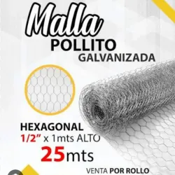 Malla pollito 1m por 25m