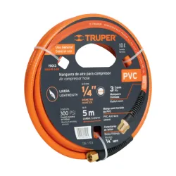 Manguera para compresor, de PVC, 5m x ¼", Truper