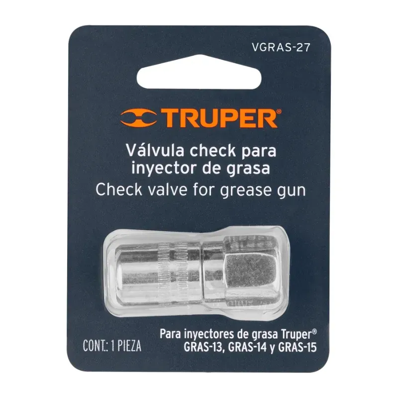 Válvula check para inyectores de grasa, TRUPER