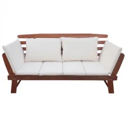 Banco de Jardín Modular con Cojines Merida Madera de Acacia 2