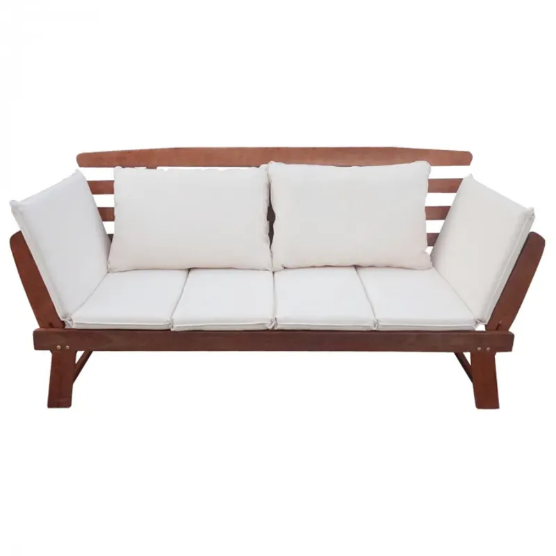 Banco de Jardín Modular con Cojines Merida Madera de Acacia 2
