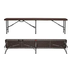 BANCO PLEGABLE RECTANGULAR EFECTO MADERA 