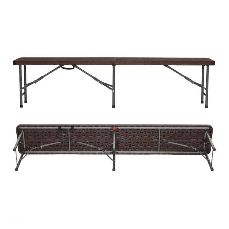BANCO PLEGABLE RECTANGULAR EFECTO MADERA 