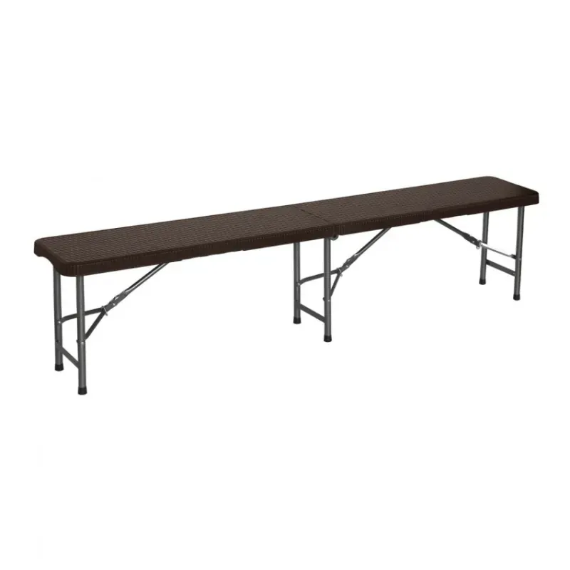 BANCO PLEGABLE RECTANGULAR EFECTO RATAN 