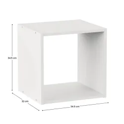 Estantería de 1 Nivel SpaceQub 34.5x32x34.5cm 7house. Blanco