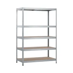 Estantería Modular Metálica con 5 Baldas 1250kg Plateado