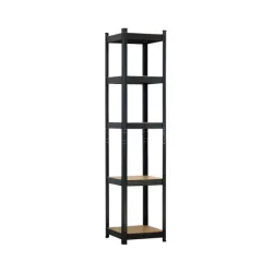 Estantería Modular negra con 5 Baldas Ajustables 