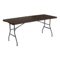 MESA PLEGABLE PORTÁTIL RESINA EFECTO MADERA