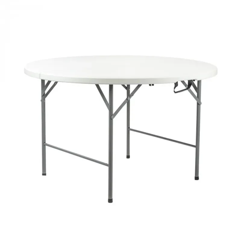 MESA PLEGABLE REDONDA DE RESINA 