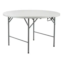 MESA PLEGABLE REDONDA DE RESINA