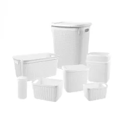 SET DE BAÑO 7 PIEZAS BLANCO 7HOUSE