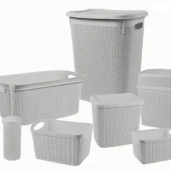 SET DE BAÑO 7 PIEZAS GRIS 7HOUSE