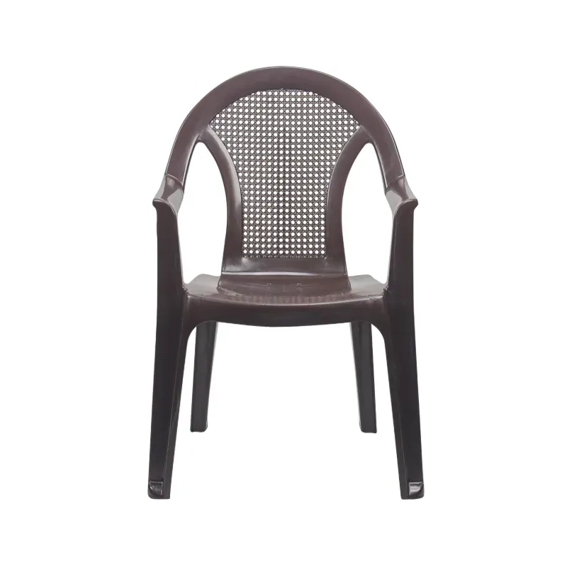 SILLA CON REPOSABRAZOS RATTAN MARRÓN 