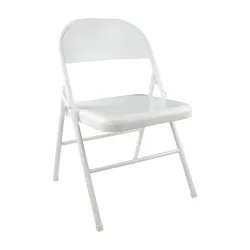 SILLA PLEGABLE METÁLICA BLANCA