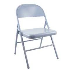 SILLA PLEGABLE METÁLICA GRIS