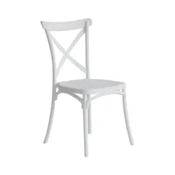 SILLA RESINA Y FIBRA VIDRIO CAROLINE BLANCA 