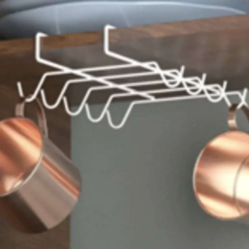 SOPORTE PARA TAZAS 12 GANCHOS CROMADO 