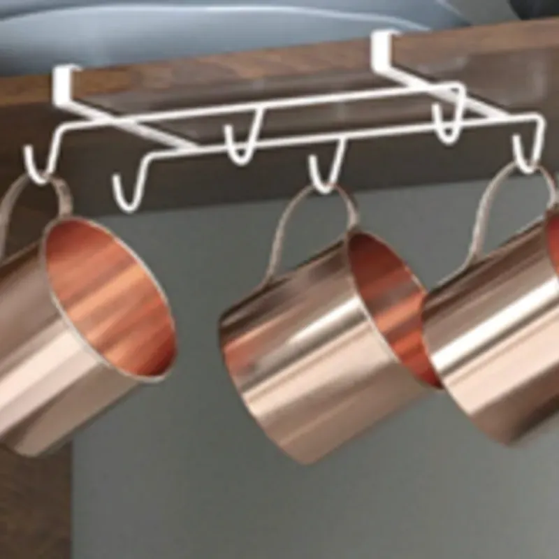 SOPORTE PARA TAZAS 6 GANCHOS CROMADO 