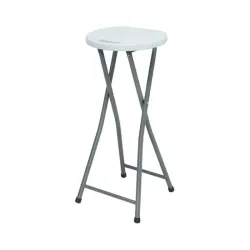 Taburete Plegable Alto Blanco 