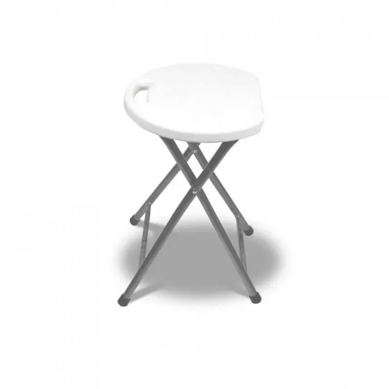 Taburete Plegable de Resina y Acero 