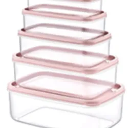 TÁPER RECTANGULAR ROSA SET DE 5 