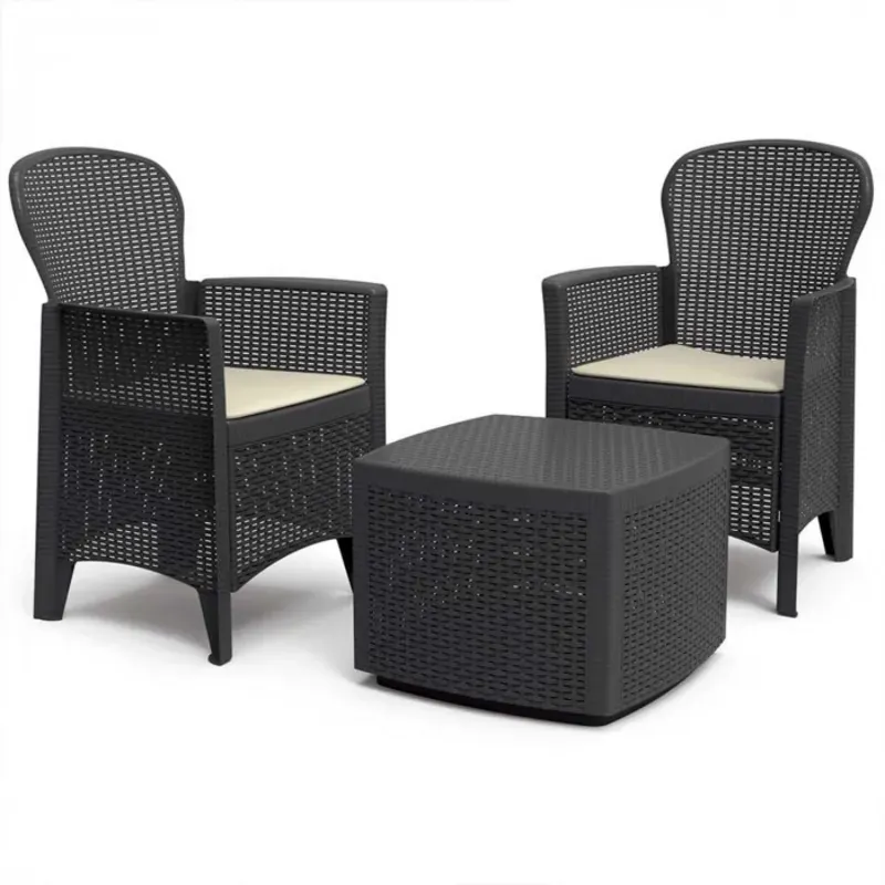 Conjunto de Jardín Mesa y 2 Sillones con Cojines Tree Progarden