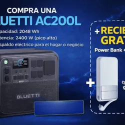 Bluetti AC200L + Power Bank Ecoflow 5000Mah🎄 + Cargador de Celular. 