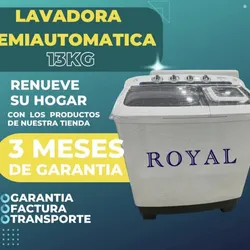 Lavadora Semiautomática Royal 13 KG 