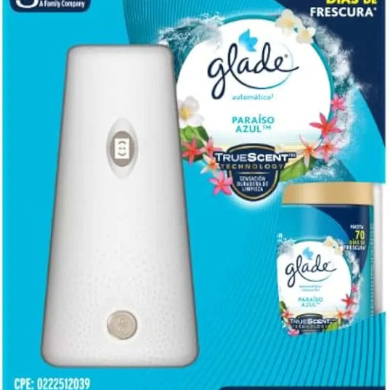 Búcaro automático Glade paraiso azul