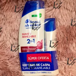 champú Head & Shoulders "Suave y Manejable 2 en 1" en una  