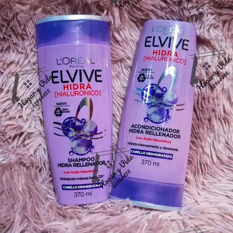 champú y acondicionador L'Oréal Elvive Hidra Hialurónico 370ml