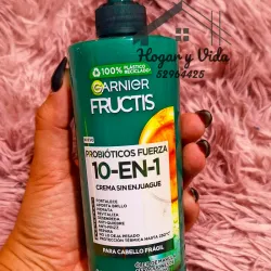 Crema para Peinar Garnier Fructis Probióticos Fuerza 10 en 1. 