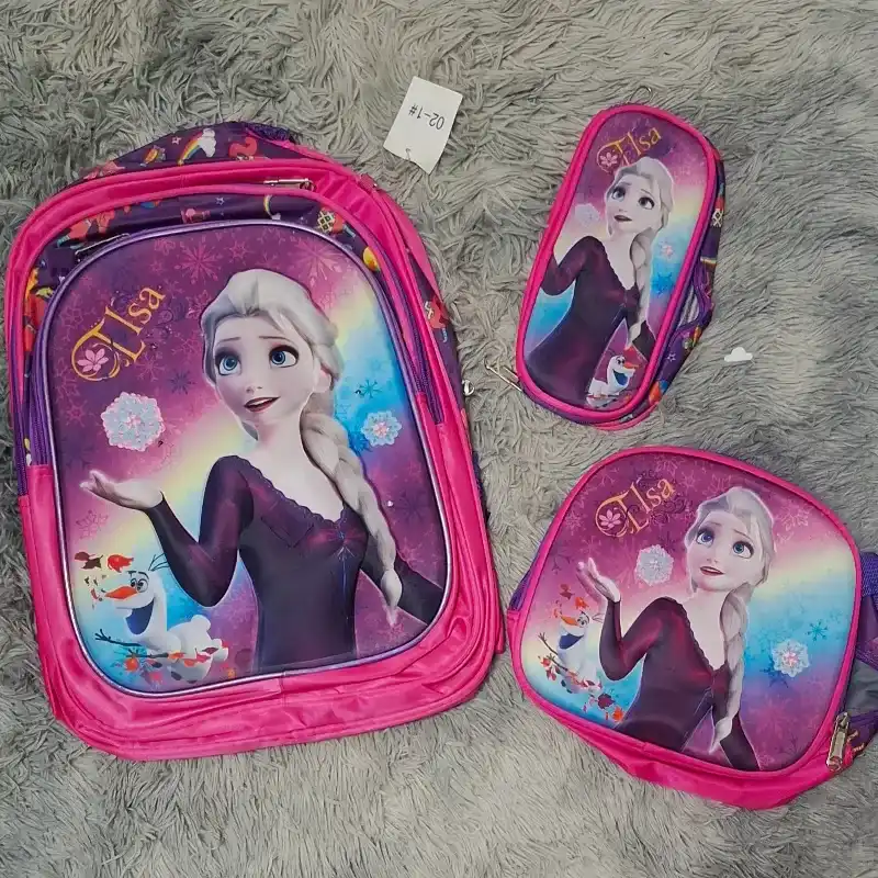 Elsa Mochila + merendero + cartuchera 
