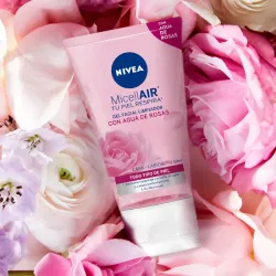 Gel Facial Limpiador Micelar NIVEA MicellAIR con Agua de Rosas. 150ml