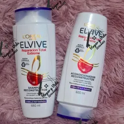 Juego d Shampoo y acondicionador Elvive Reparación Total Extreme 680 ml